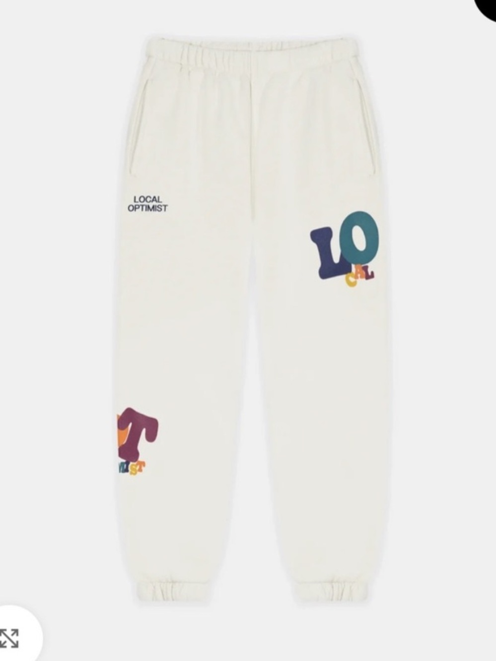 MADHAPPY LOCAL OPTIMIST JOGGERS WHITE